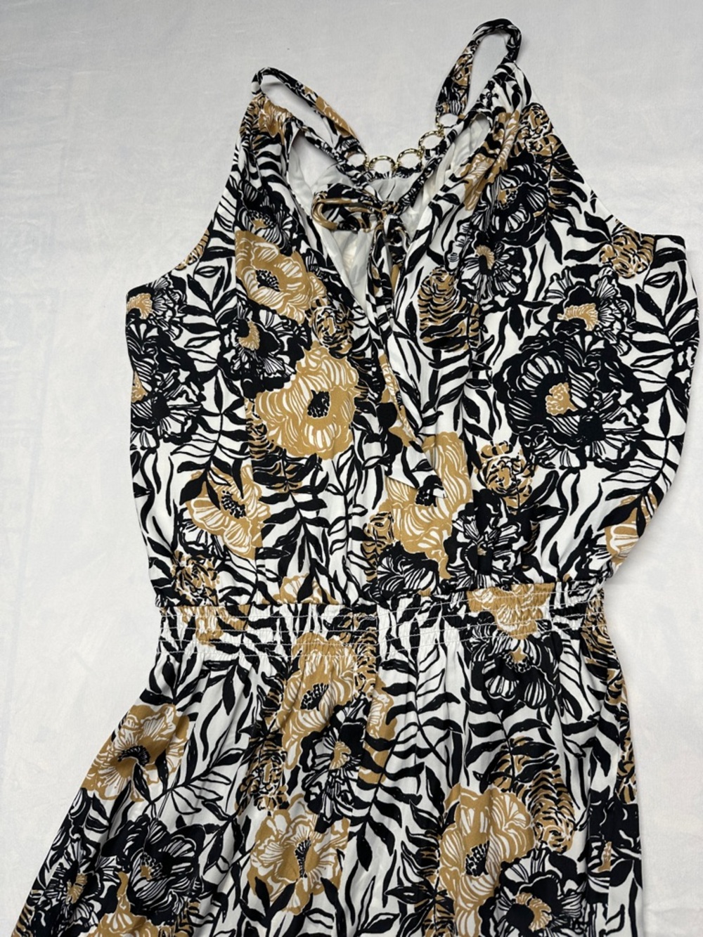 NWT RARE Lilly Pulitzer Julien Halter Jumpsuit - Onyx Peony Party Womens Large - Picture 9 of 11